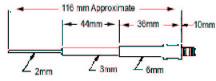 Sonde en escalier 2 mm Traitement liquide de 150 �l � 5 ml